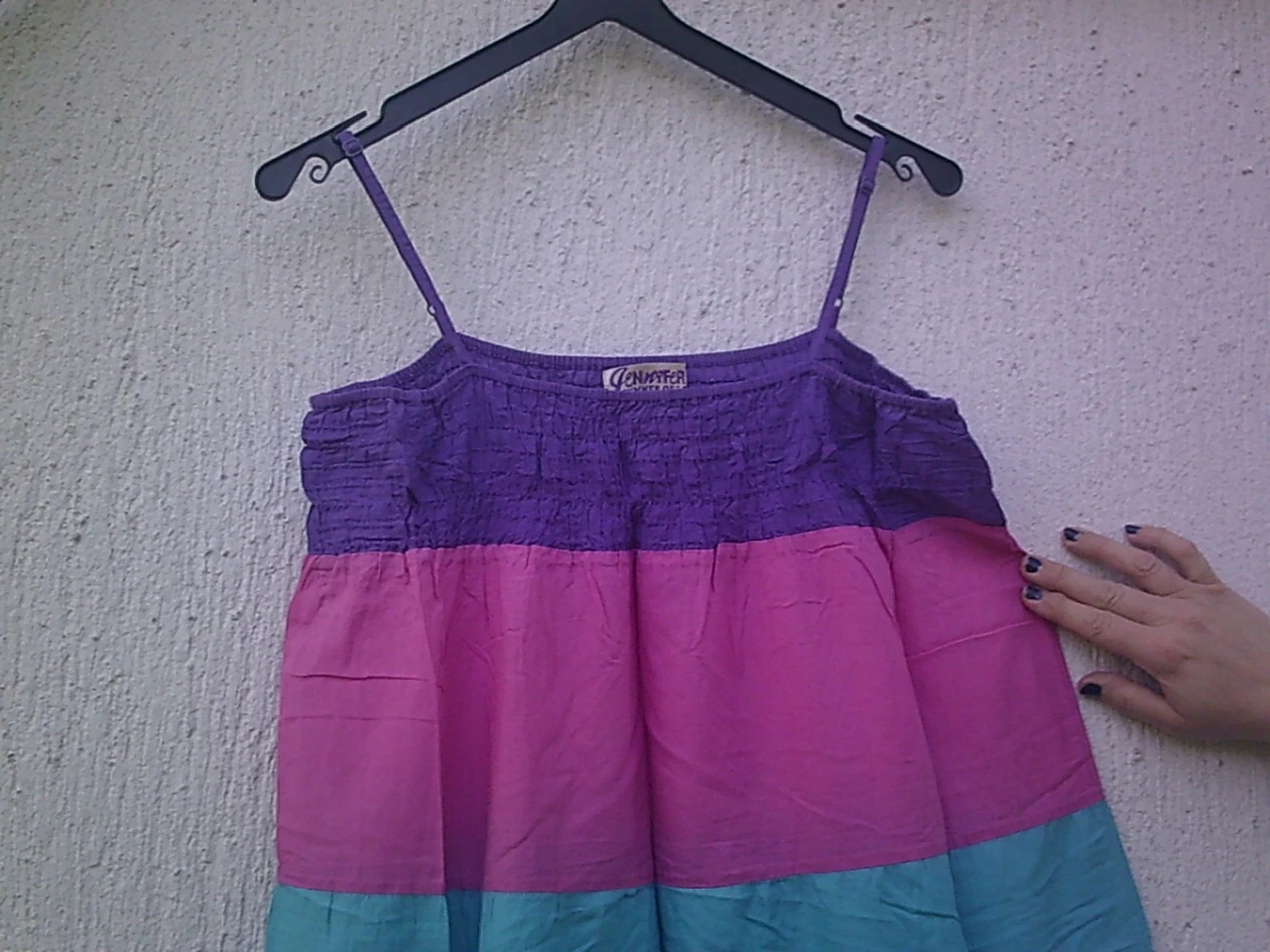Vestido longo evasivo com faixas multicoloridas Tamanho G – photo 9